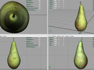 pera realistica Modello 3D