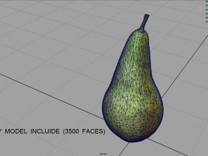 realistic pear 3D-Modell