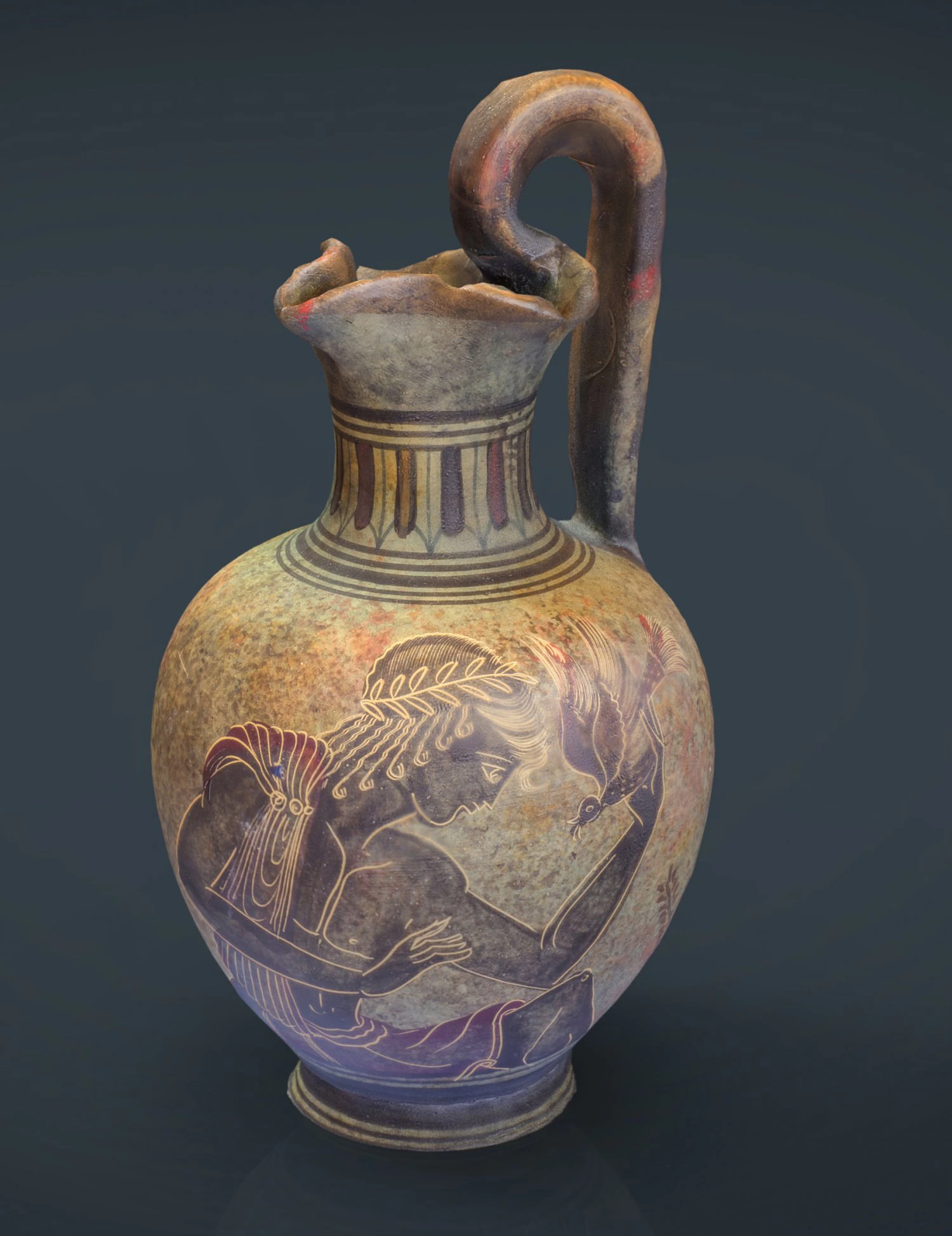 greek vase 3 3D Model .c4d .max .obj .3ds .fbx .stl .blend