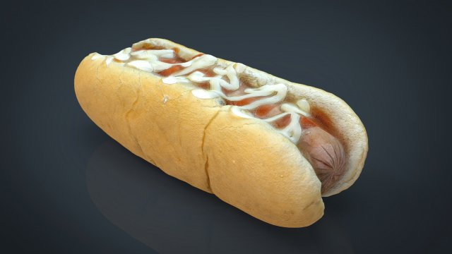 hot dog 3Dモデル .c4d .max .obj .3ds .fbx .stl .blend 