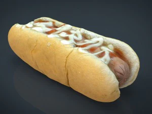 sosisli sandvi&ccedil; 3D Model