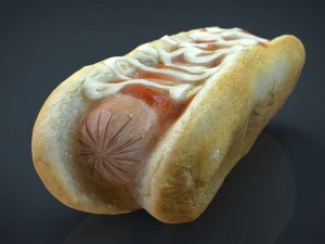 hot dog Modello 3D