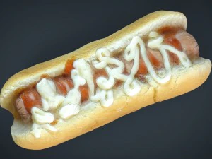 hot dog Modello 3D