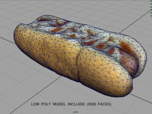 hot dog Modello 3D