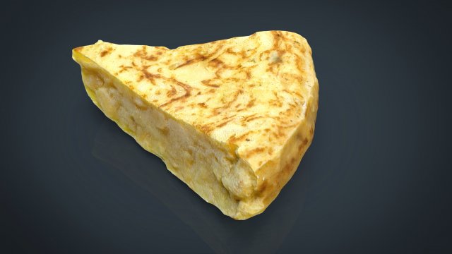 spanish omelette 3D Model .c4d .max .obj .3ds .fbx .stl .blend 