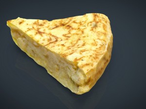 spanish omelette Modelo 3D