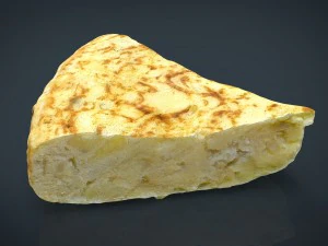spanish omelette 3D Model