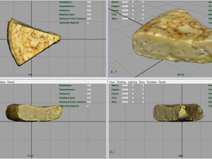 spanish omelette 3D Model