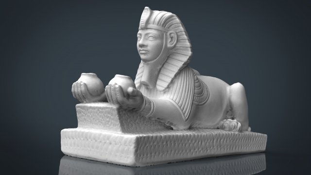 egyptian sphinx 3D Model .c4d .max .obj .3ds .fbx .stl .blend 