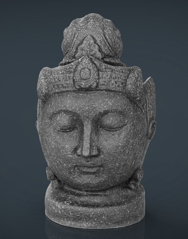 buddha head Modèle 3D .c4d .max .obj .3ds .fbx .stl .blend 