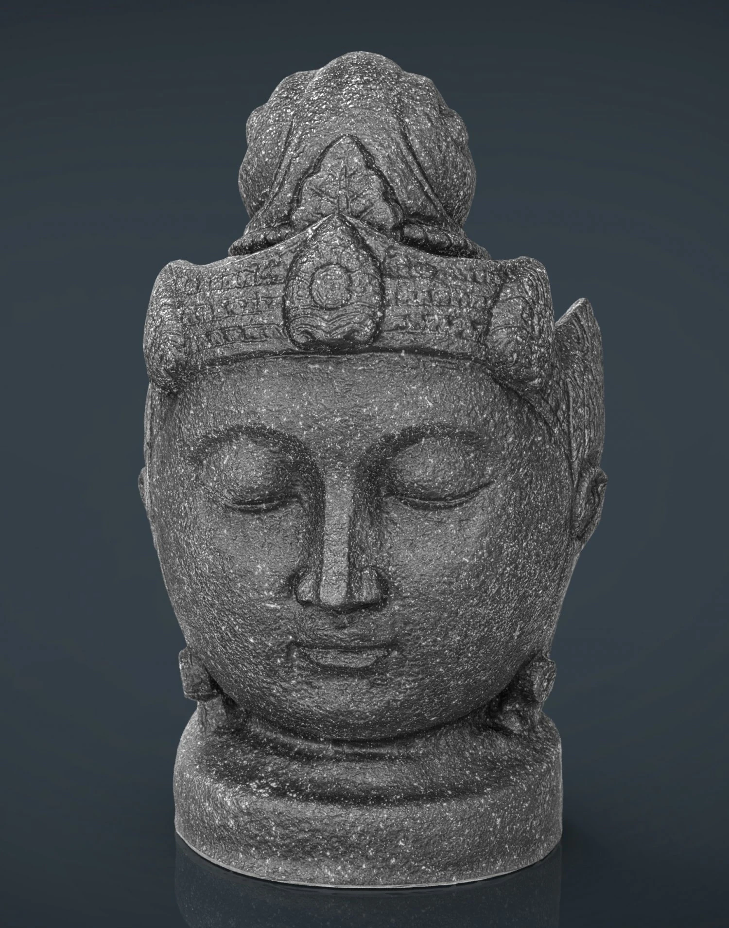 buddha head 3D Model .c4d .max .obj .3ds .fbx .stl .blend 
