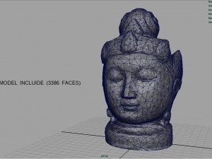 buddha head Modèle 3D