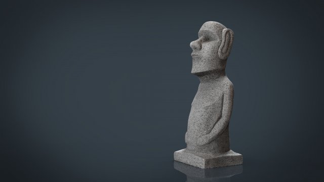 moai statue 3D-Modell .c4d .max .obj .3ds .fbx .stl .blend 