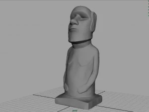 moai statue 3D Model