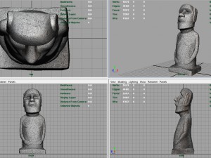 moai statue 3D-Modell