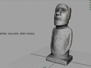 moai statue 3D-Modell