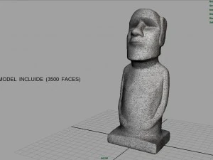 moai statue 3D Model