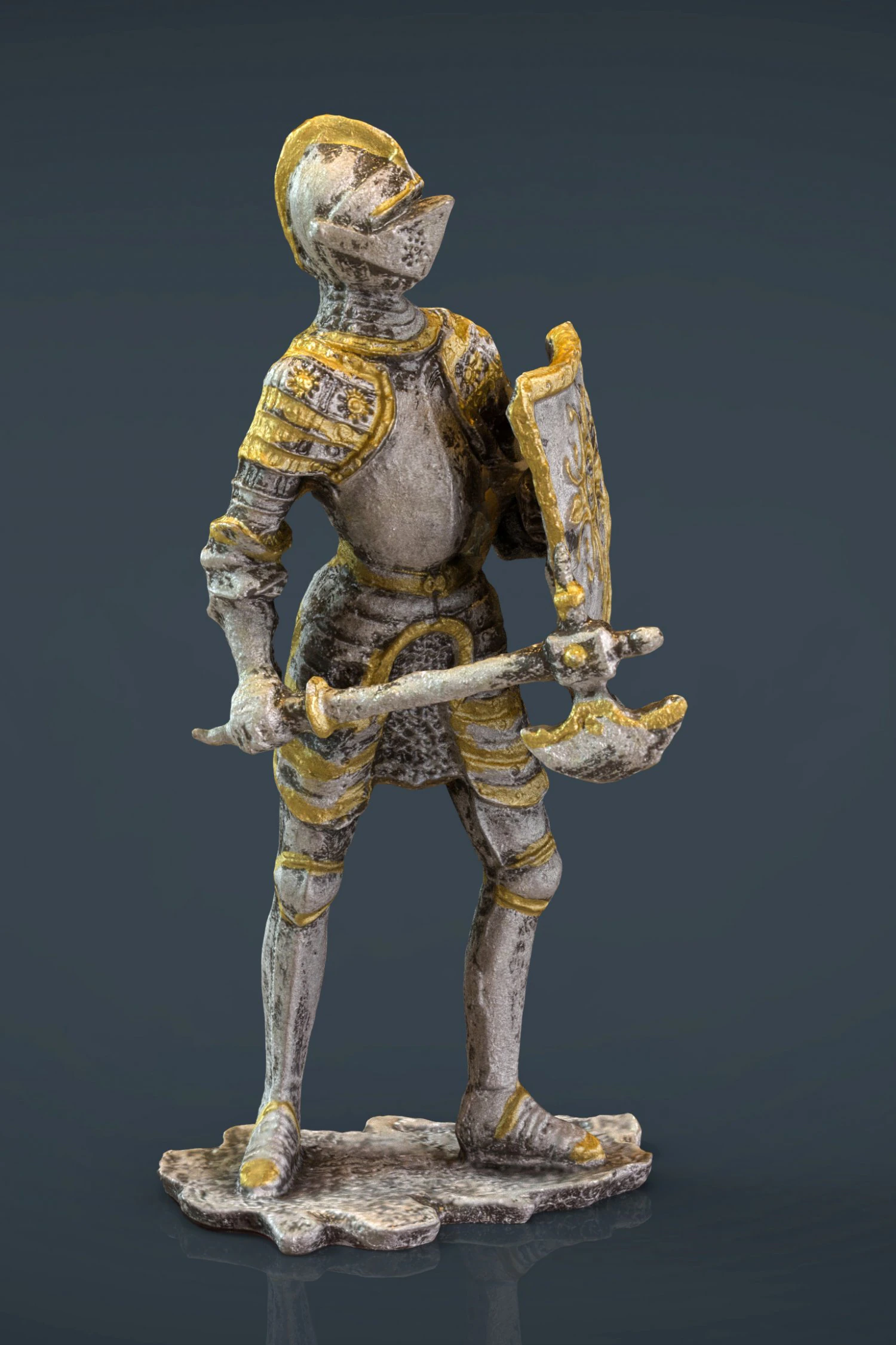 medieval knight statue 1 3D Model .c4d .max .obj .3ds .fbx .stl .blend