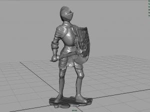 medieval knight statue 1 3D Model