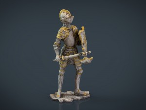 medieval knight statue 1 Modello 3D