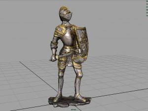 medieval knight statue 1 3D Model