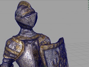 medieval knight statue 1 Modello 3D