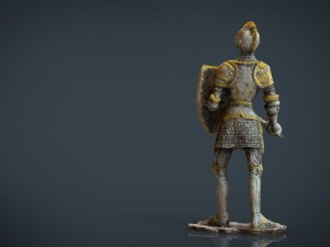 medieval knight statue 1 Modello 3D