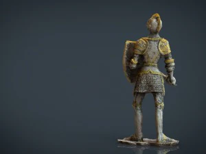 medieval knight statue 1 3D Model