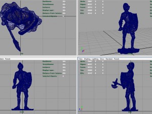 medieval knight statue 1 Modello 3D