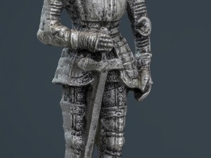 medieval knight statue 3 3D-Modell