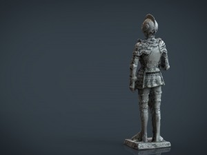 medieval knight statue 3 Model 3D