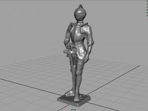 medieval knight statue 3 Model 3D