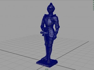 medieval knight statue 3 Model 3D