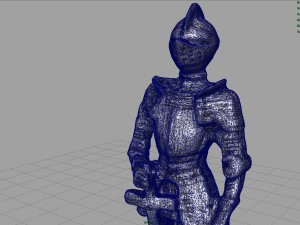 medieval knight statue 3 Model 3D