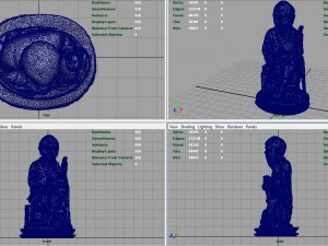 3d hd model of realistic old chinese figure statue 3D Model