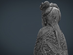 old chinese figure statue woman Modelo 3D