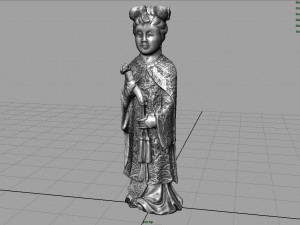 old chinese figure statue woman Modelo 3D