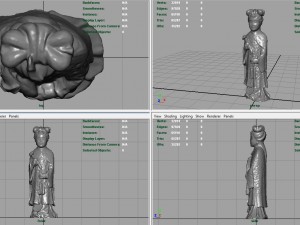 old chinese figure statue woman Modelo 3D