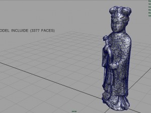 old chinese figure statue woman Modelo 3D