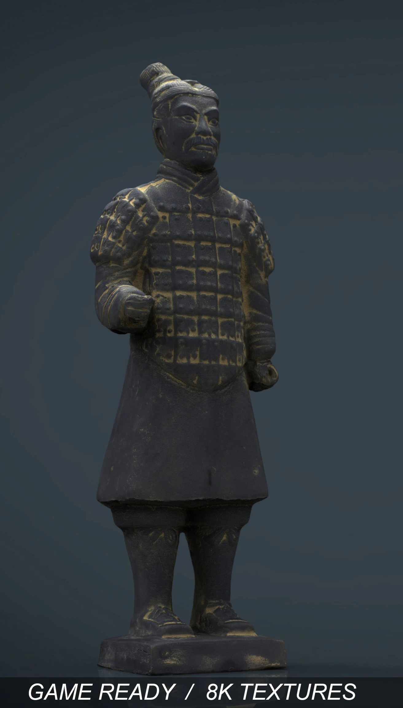 terracotta warriors soldier 3D Model .c4d .max .obj .3ds .fbx .stl .blend 