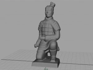 terracotta warriors archer 3D Model