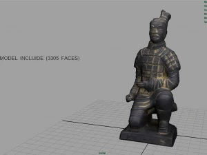 terracotta warriors archer 3D Model