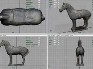 terracotta warriors war horse 3D Model