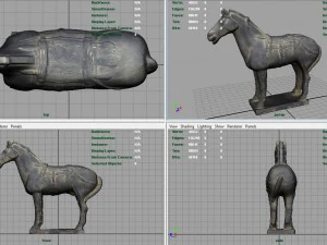 terracotta warriors war horse 3D Model