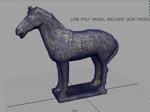 terracotta warriors war horse 3D Model