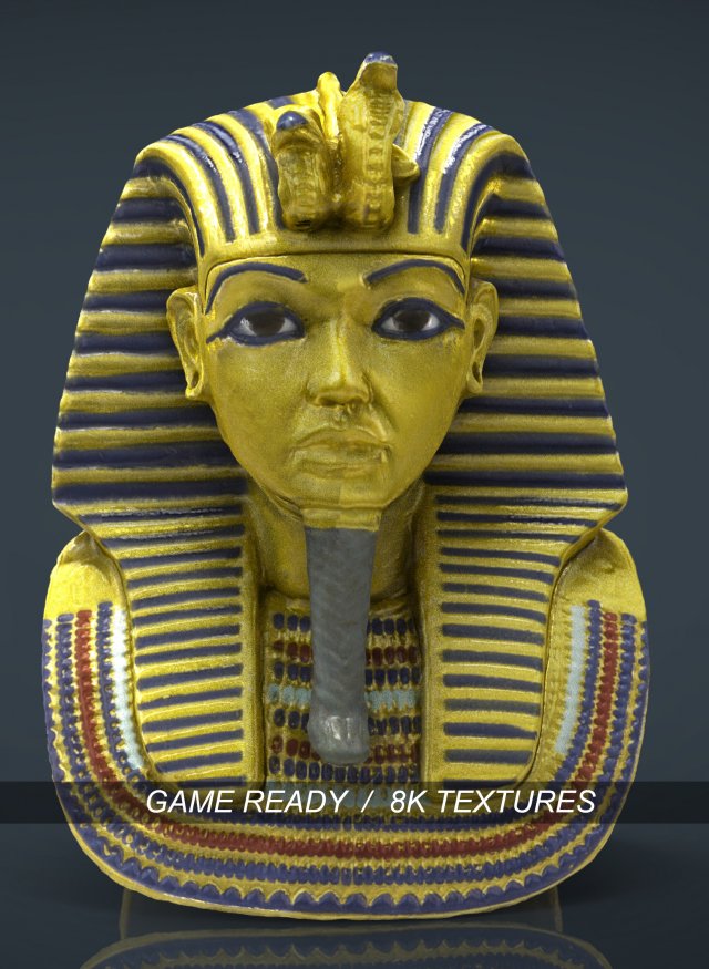 mask of tutankhamun Model 3D .c4d .max .obj .3ds .fbx .stl .blend 