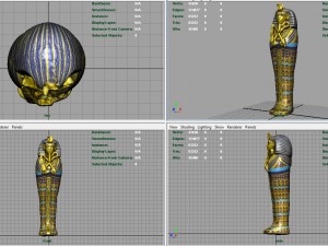 king tutankhamun sarcophagus 3D 모델