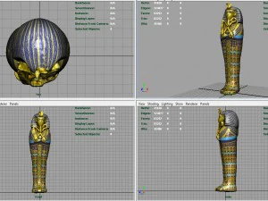 king tutankhamun sarcophagus 3D Model