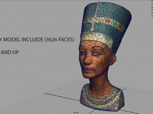 bust of queen nefertiti 3Dモデル