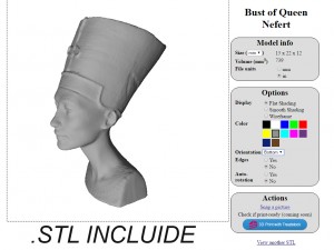 bust of queen nefertiti 3Dモデル